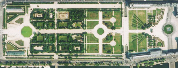Vue aérienne du Jardin des Tuileries