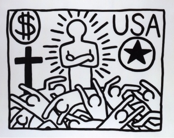 Peinture de l'artiste américain Keith Haring