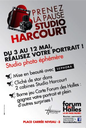 le Studio Harcourt pose un studio photo éphémère de portrait aux Halles